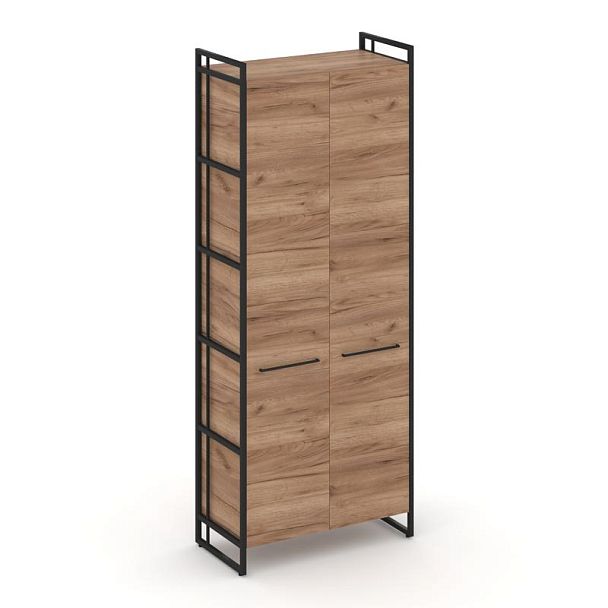 Rift Шкаф 5 ниш широкий RF.SS-51 Дуб Табак/Металл Черный 798*396*2010 - Вид 1