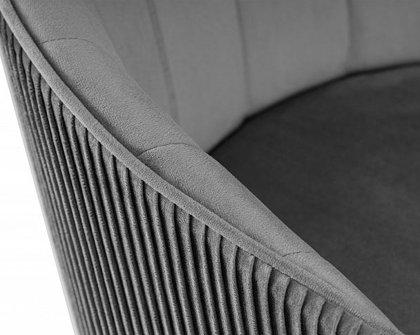 Стул барный DOBRIN DARCY BLACK (серый велюр (1922-19)) - Вид 7