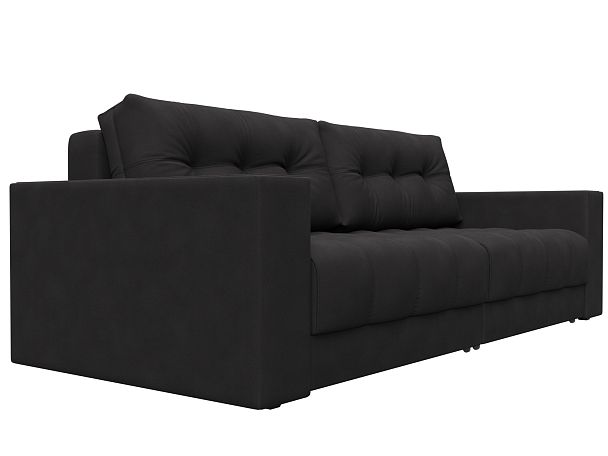 Диван прямой с декором Лига-049 НПБ Замша коричневый - Вид 3