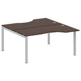 Metal System Quattro Р. ст. криволинейная на П-образном м/к 50БП.РАС-СА-2.1 Венге/Серый металл 1600*1835*750 - Фото предпросмотра