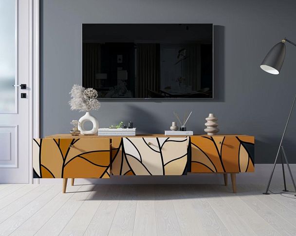 Комод Berber с ящиками низкий под TV принт 08 арт BB19/Print_08 - Вид 2
