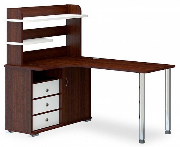 Стол компьютерный Домино СР-165М Белый/Венге левый - Вид 1