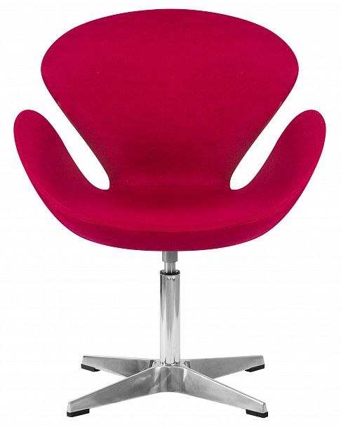 Кресло дизайнерское DOBRIN SWAN (бордо ткань AF5, алюминиевое основание) - Вид 6