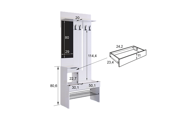 Прихожая Баско 173779.3319 - Вид 4