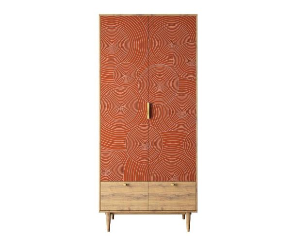 Шкаф двухстворчатый с ящиками Line R26/red - Вид 1