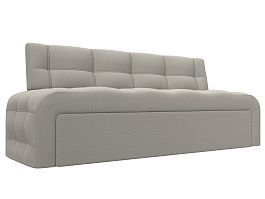 Диван кухонный прямой Люксор Рогожка бежевый - Фото предпросмотра