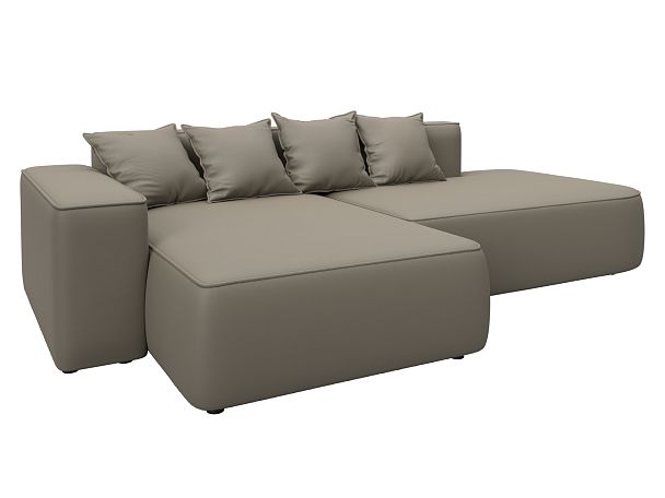 Диван угловой Лига-065 угол левый Экокожа бежевый - Вид 2