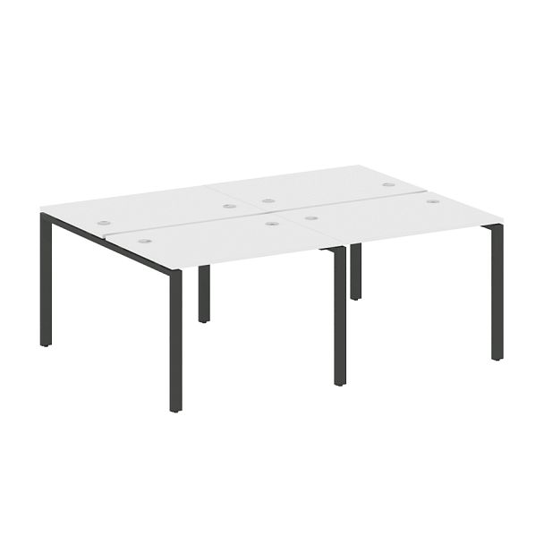 Metal System Р. ст. на 4 раб. места на П-образном м/к БП.СМ-4.1 Белый/Антрацит металл 2000*1475*750 - Вид 1