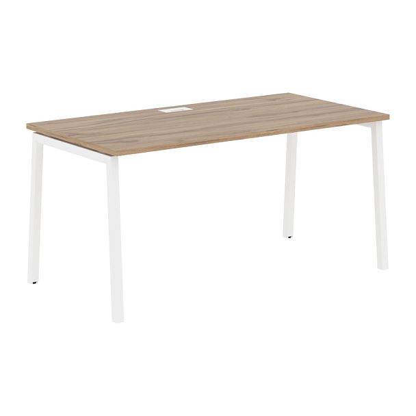 Стол прямой ELST 1580 Дуб Денвер светлый/Белый 1560х800х750 EDIS - Вид 1