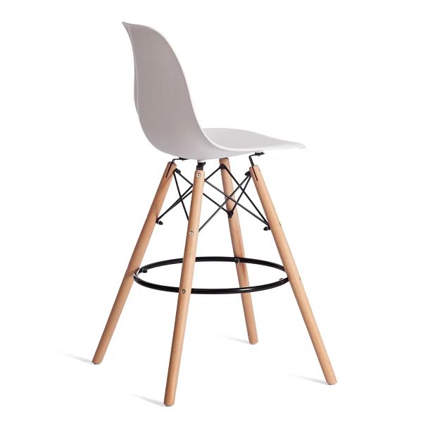Стул барный Синди Бар Чаир/Cindy Bar Chair (мод.80-1)/2 шт. в упаковке, дерево бук/металл/пластик, White (Белый) 70029/ натуральный - Вид 3