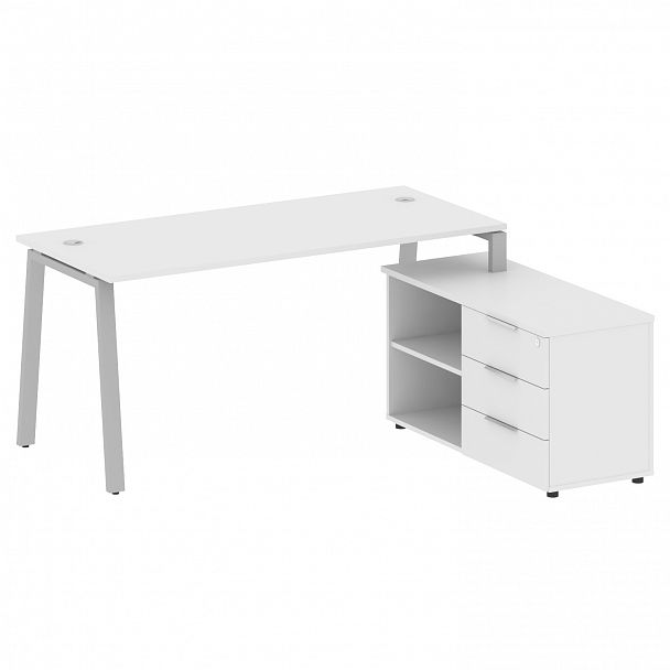 Рабочая станция "Metal System" БА.РС-СТС-2.4 белый/серый - Вид 1