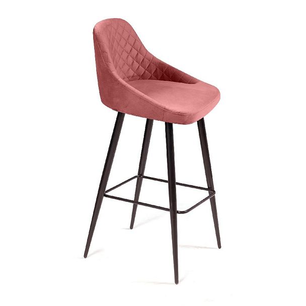 Стул барный Douglas ромб, бархат пудровый 15 - Вид 1