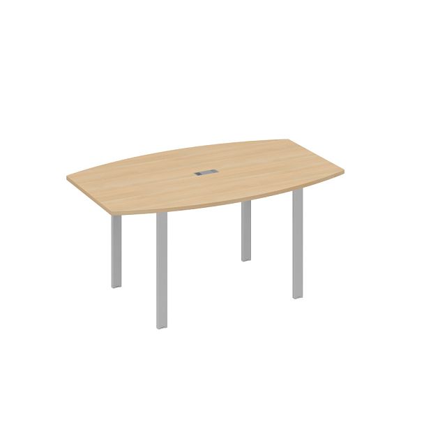 Стол 160 фигурный на металлокаркасе UNO для переговоров A4 А4 Б1 111 БП натуральный дуб / металлокаркас серый - Вид 1
