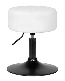 Пуф DOBRIN DANNY BLACK (белый букле (13)) - Фото предпросмотра