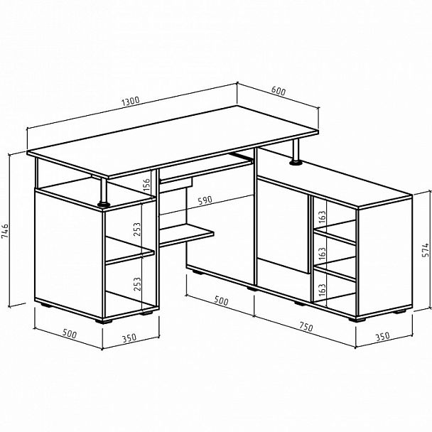 Стол компьютерный Амбер-10 - Вид 2