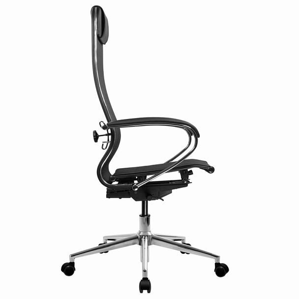Кресло МЕТТА "ErgoLife" 10 B1-104K, хром, синхромеханизм, прочная сетка, черное - Вид 5
