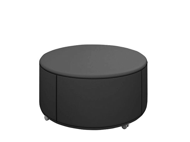 Пуф БОНО БН-8035-К 80х80х38,5h Oregon 16 (кожзам) черный "Пуфы и банкетки"  ТК-002920003472 черный - Вид 1