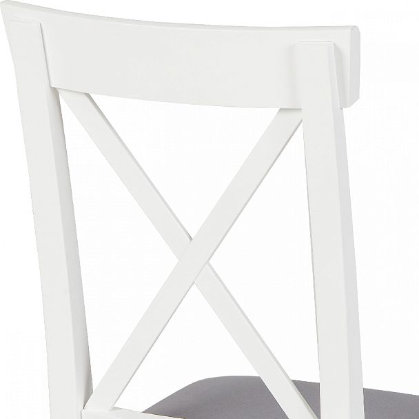 Комплект деревянных стульев с мягким сиденьем Бергольф Белый/Серый велюр, 3 шт. - Вид 9