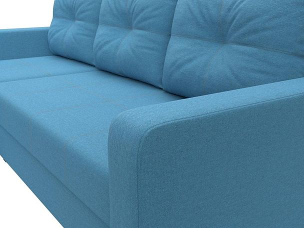 Диван угловой Ливерпуль Лайт левый угол Рогожка голубой - Вид 4