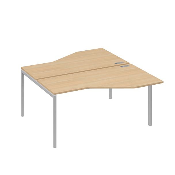 Рабочая станция опоры DUE столы Техно (2х160) A4 А4 Б2 188 БП натуральный дуб / металлокаркас серый - Вид 1
