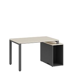 Стол на опорной тумбе Tess 120x80x75 дуб шамони светлый - Фото предпросмотра