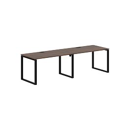Стол 2-х местный EQWST 2780 Дуб Денвер тёмный/Черный 2726х800х750 EDIS - Фото предпросмотра