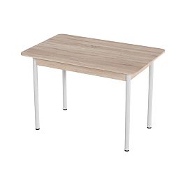 Стол Лион 1 ЛДСП (Подстолье прямое белое) НЕ ВЫБИРАТЬ Сонома - Фото предпросмотра