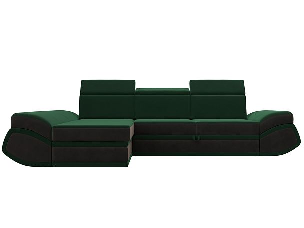 Диван угловой Лига-032 левый угол Велюр зеленый - Вид 2