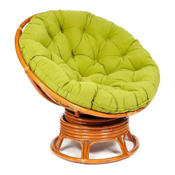 Кресло-качалка Папасан/Papasan (W 23/01 B) /с подушкой/Cognac (коньяк) - Вид 1