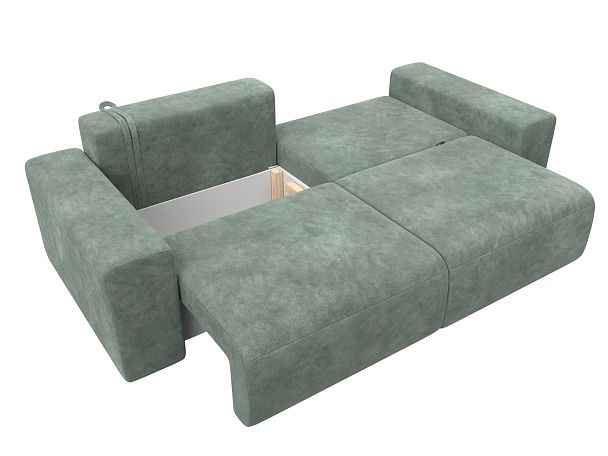 Диван прямой Лига-036 НПБ Классик Велюр зеленый - Вид 8