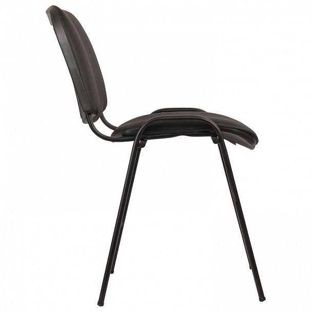 Стул для персонала и посетителей "ИЗО", черный каркас, кожзаменитель черный, Z-11 - Вид 3