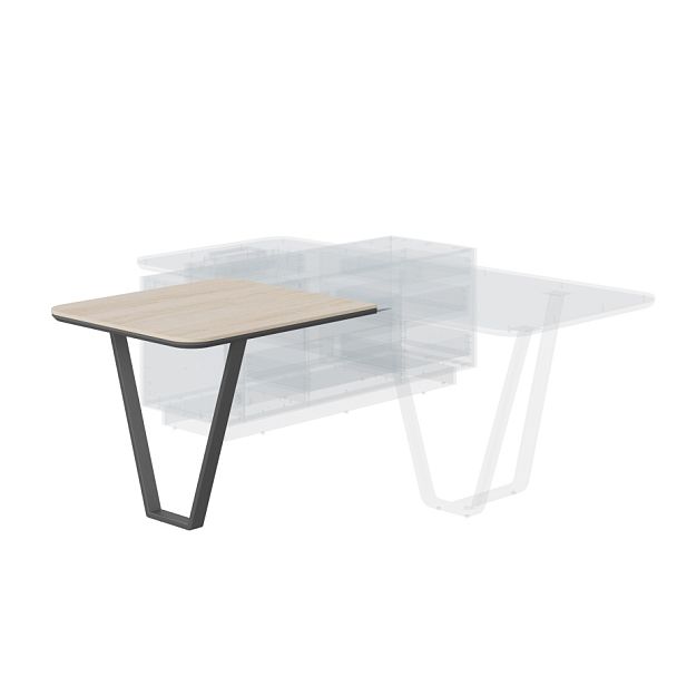 Стол приставной СФ-573409.1 Дуб светлый/Черный графит 920х810х762 LINE - Вид 1