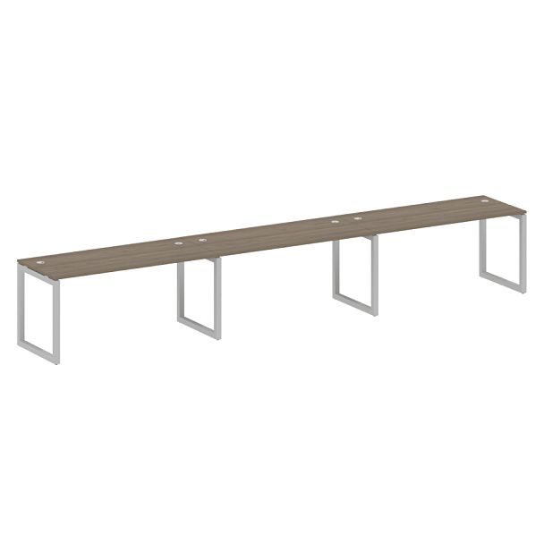 Metal System Quattro Р. ст. на 3 раб. места на О-образном м/к 50БО.СМ-3.4 Вяз/Серый металл 4800*720*750 - Вид 1
