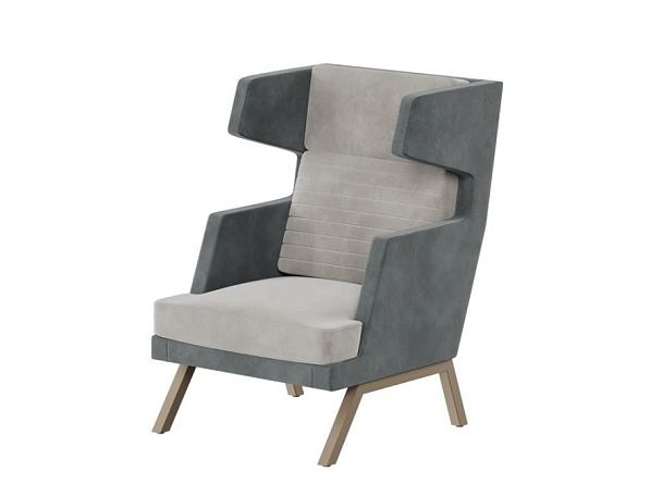 Aldo Кресло высокое ALD-01 Storm 022/Storm 017/Металл Капучино 790*960*1180 - Вид 1