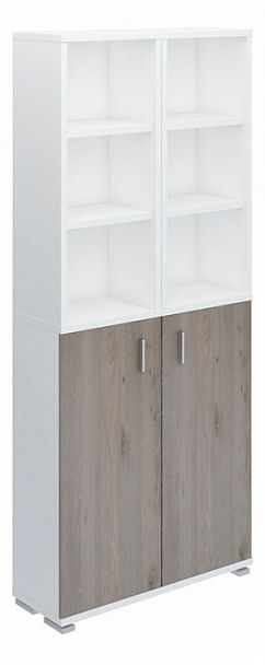 Стеллаж комбинированный Домино Лайт ПУ-30-4 Белый/Нельсон - Вид 1