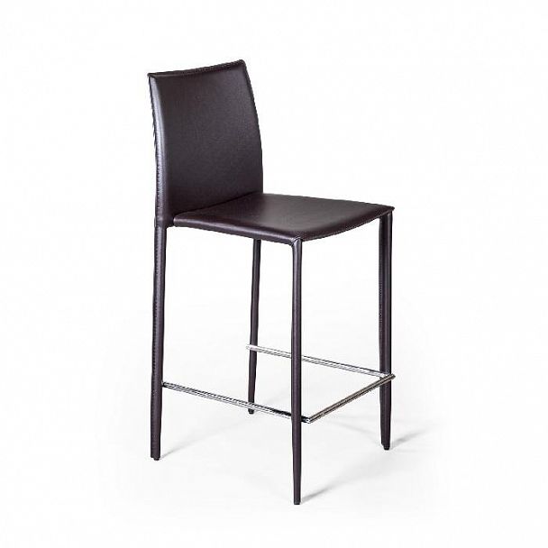Стул полубарный Rolf, кожа коричневый - Вид 1