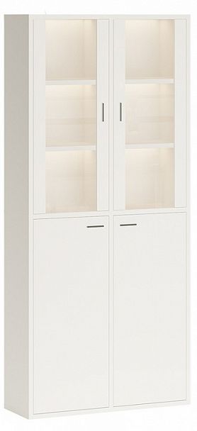 Шкаф-витрина Домино СУ(ш2в2)+2ФС+2ФГ Белый - Вид 1