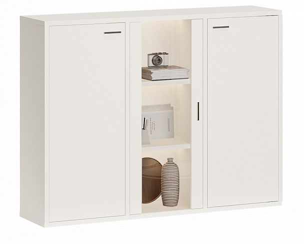 Тумба-витрина Домино СУ(ш3в1)+2ФГ+1ФС Белый - Вид 2