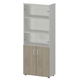 Шкаф СМШ-58ДС Тип1 Белый/Кронберг 792x380x1990 Смарт - Фото предпросмотра