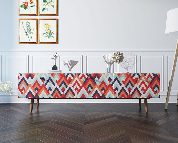 Комод "Berber" с ящиками низкий под TV принт 2 - Вид 7