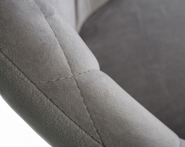 Стул барный DOBRIN LOGAN BLACK (серый велюр (MJ9-75)) - Вид 2