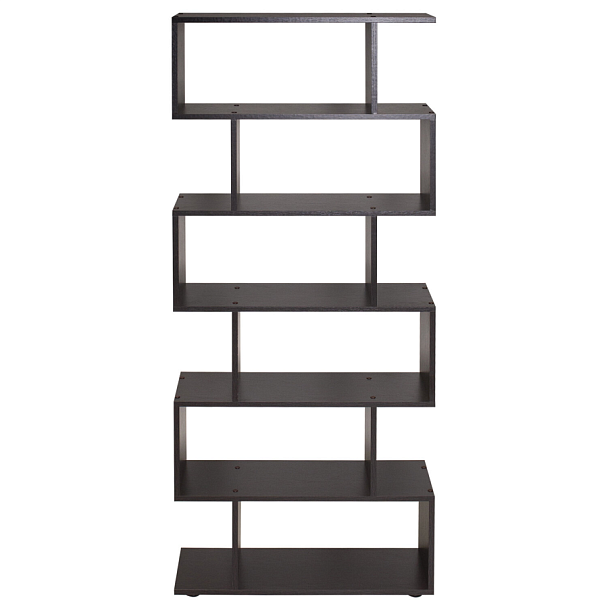 Стеллаж BRABIX "Scandi SH-008", 730х250х1760 мм, 6 секций, ЛДСП, венге, 641899, ЦБ013658-3 - Вид 1