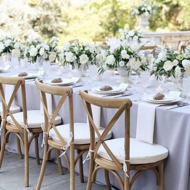 Стул Кроссбэк с белой подушкой - Вид 4