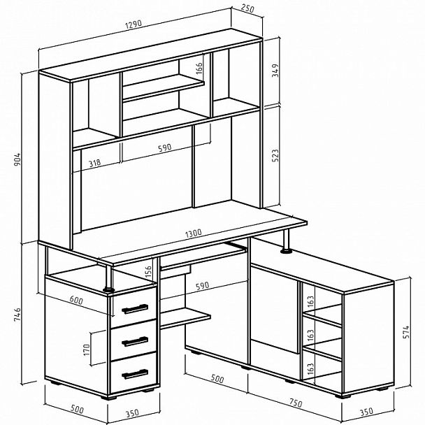 Стол компьютерный Амбер-24 - Вид 2