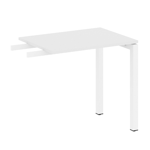 Metal System Quattro Приставной элемент на П-образном м/к 50БП.ПР-2 Белый/Белый металл 800*600*750 - Вид 1