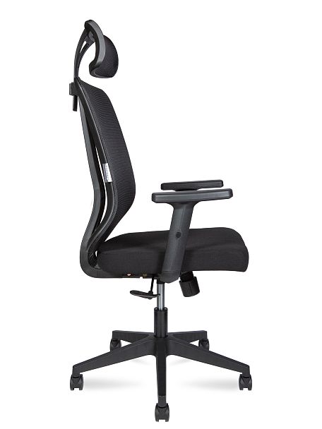 Кресло офисное Tema 2D / черный пластик / черная сетка / черная ткань - Вид 3