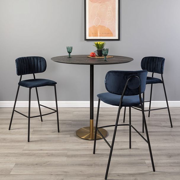 Стул барный Fendi синий - Вид 10