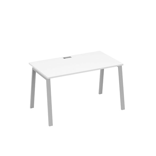 Стол письменный на металлокаркасе TRE A4 А4 Б3 024 БП белый премиум / металлокаркас серый - Вид 1