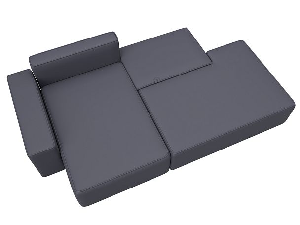 Диван угловой Лига-079 угол левый Экокожа серый - Вид 8