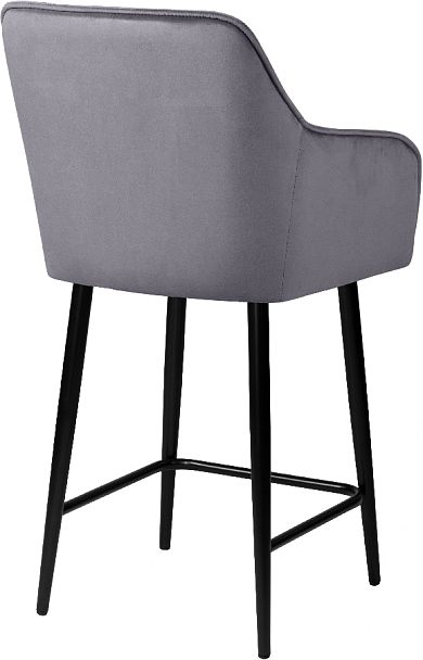 Комплект полубарных поворотных кресел Мони К, темно-серый H-15/черный, 2 шт. - Вид 5